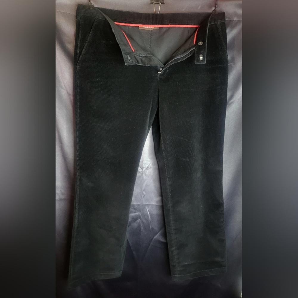 Prada Linea Rossa Corduroy Mens Black Pants Size 58 Made in italy 42×30 Vintage.